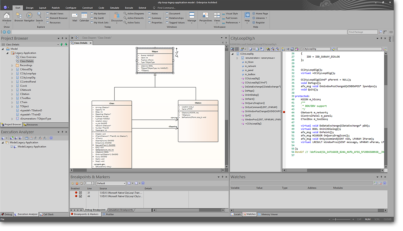 Enterprise architect диаграмма классов