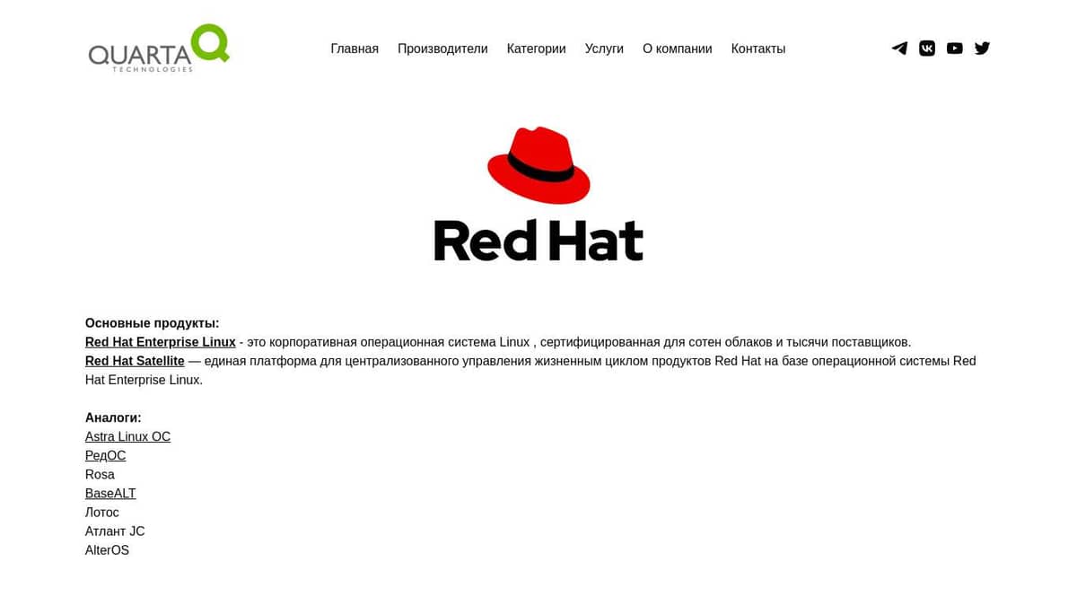 О компании Red Hat